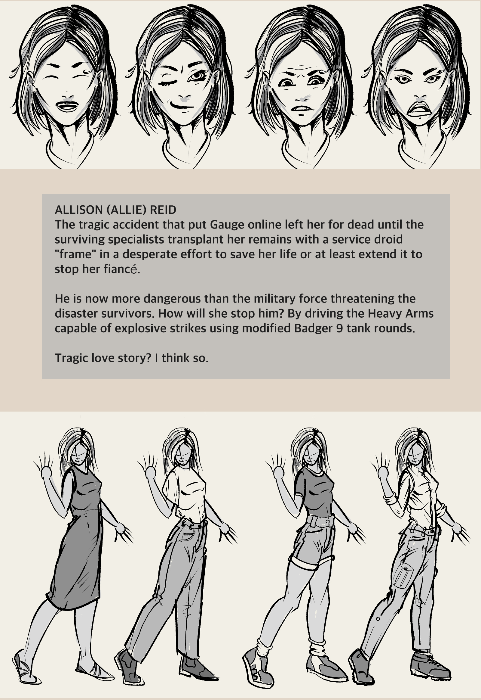 Image of Allie expressions and clothing designs Roland