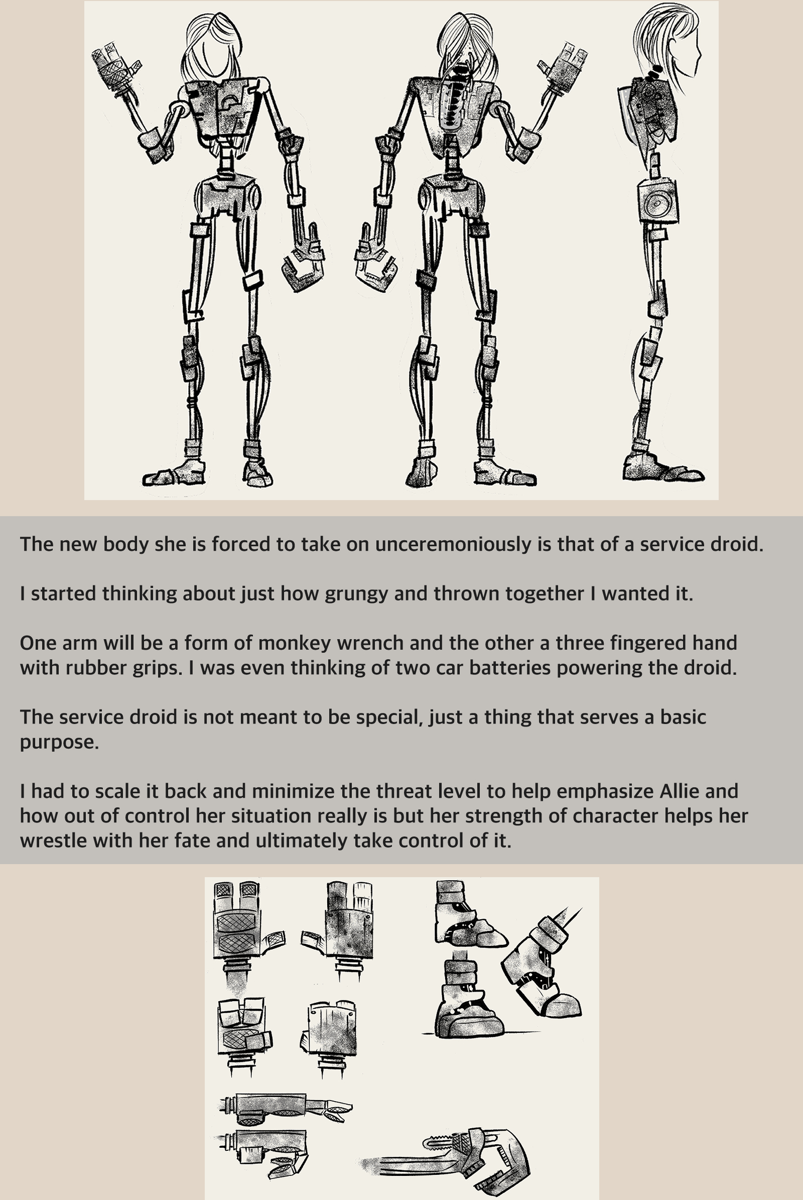 Image of Allie&s robotic body Roland